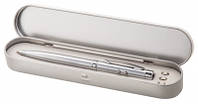 Металлическая ручка с лазерной указкой и батарейками в футляре Черный (3304-55) серебристый