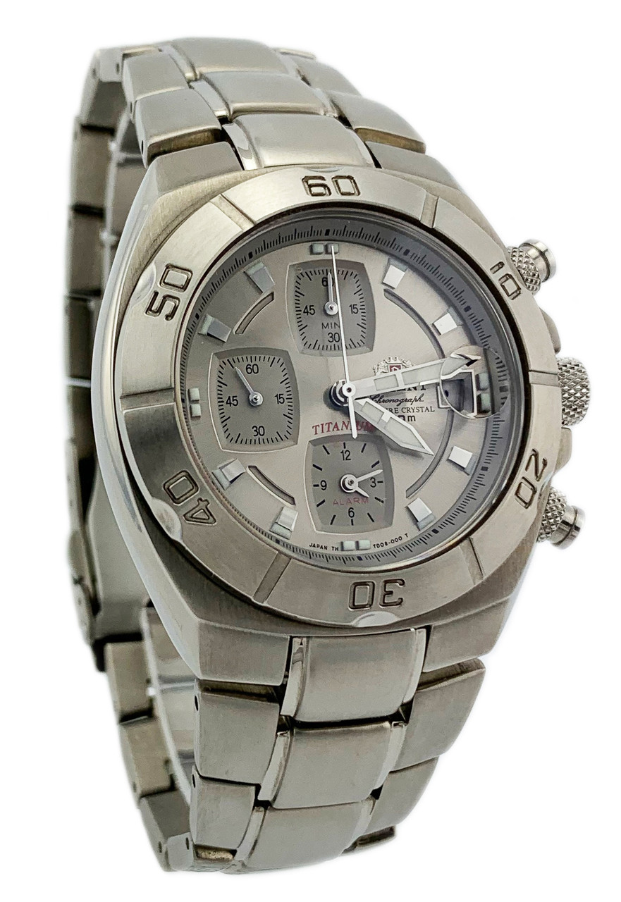 Годинник чоловічий Orient CTD08001K0 титановий з сапфіровим склом, фото 1