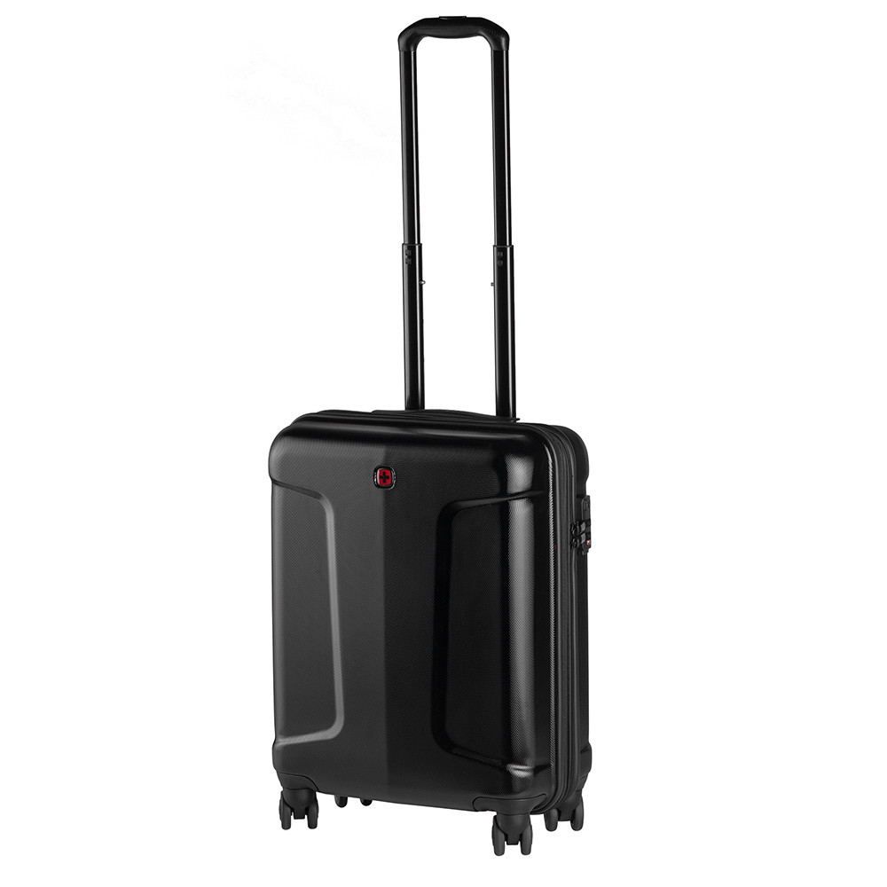 Пластиковый дорожный чемодан 40х54см на колесах Wenger Legacy Малый 4 колеса Черный (610136)