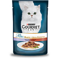 Gourmet Perle консерви для кішок з яловичиною і качкою в соусе85 гр. 24шт.