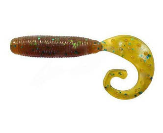 Силікон Reins FAT G TAIL GRUB 3" 565 Motor Oil Green Flake (12 шт/уп.)
