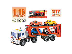 Фрикційна машина вантажівка-автовоз, світло, звук