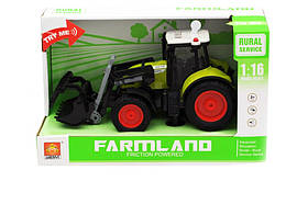 Фрикційний трактор із ковшем, світло, звук