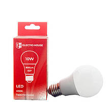 LED лампа E27/ 4100K / 10W 900Lm /220° A60