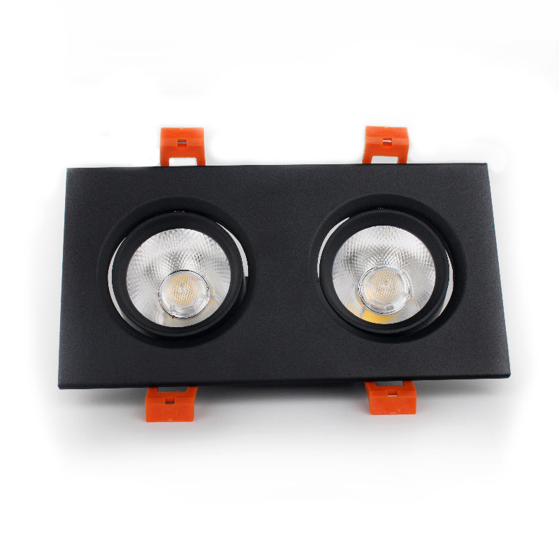 LED світильник стельовий чорний подвійний 5W кут повороту 45° 4100 К