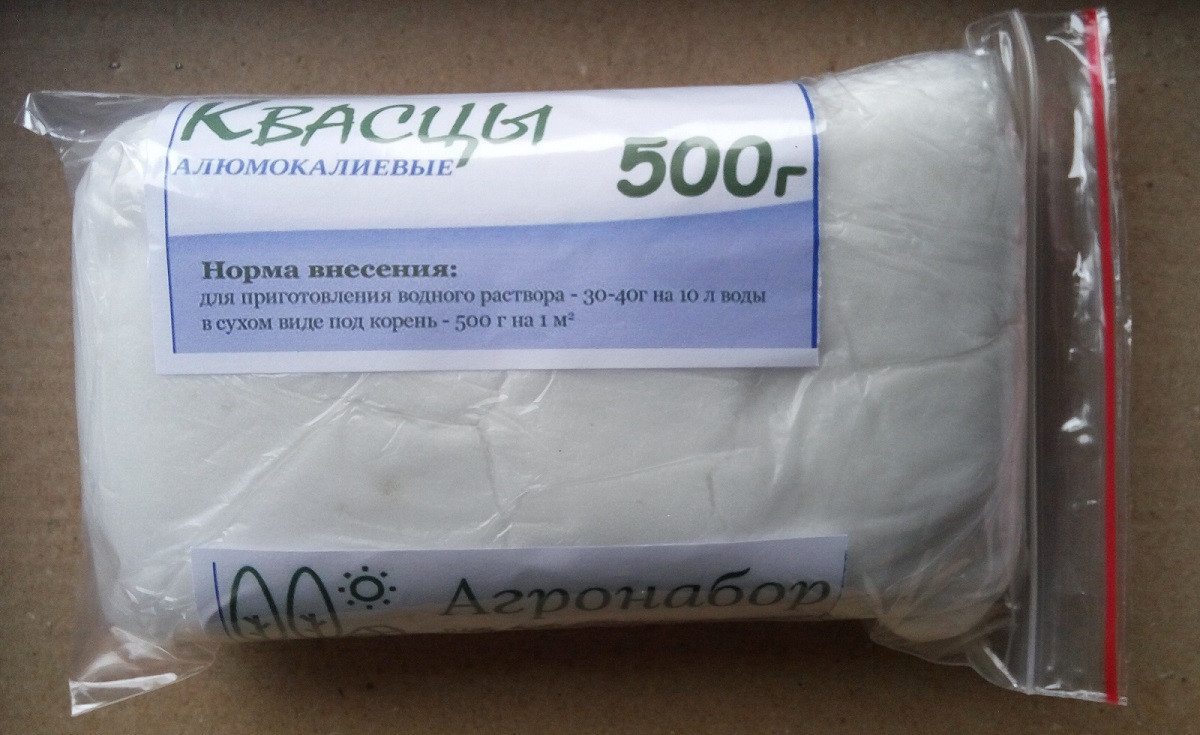 Квасци алюмокалієві 500 г