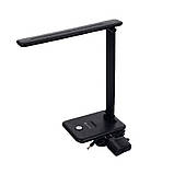 Настільний LED світильник (лампа) 10 W 2700 K/4100K/6500 K 700 Lm чорний, фото 2