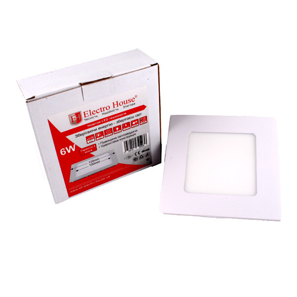 LED панель квадратна 6W 4100К 540Lm 120х120мм