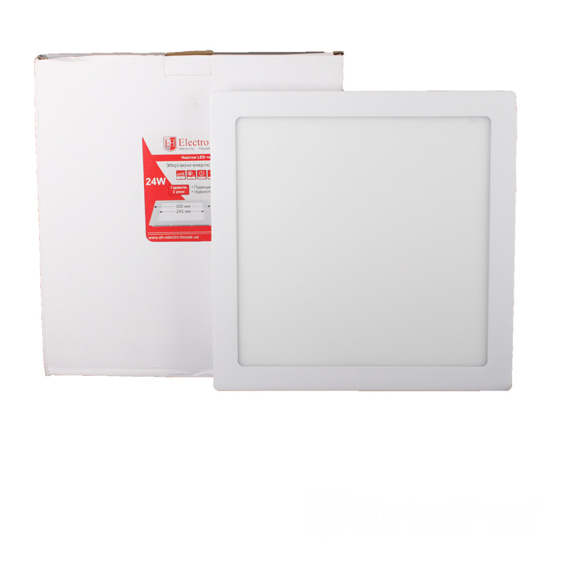 LED панель квадратна 24вт 4100К 300х300мм 2160Lm