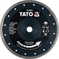 Диск відрізний алмазний 230х2х22.2 мм по гресу/склу/кераміку YATO для мокрого та сухого різання