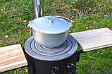 Піч під казан ТРОЯН ПРО з димоходом, фото 3