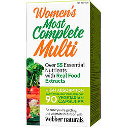 Вітаміни для жінок Webber Naturals — Womens Most Complete Multi (90 caps)