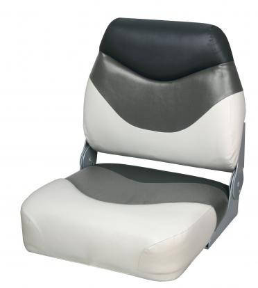 Сидіння для катера, човни, яхти Premium Folding Seat сіро-чорно-біле, фото 1