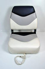 Сидіння для катера, човни, яхти Premium Folding Seat сіро-чорно-біле, фото 4