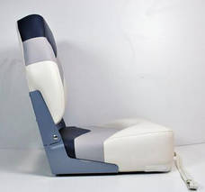 Сидіння для катера, човни, яхти Premium Folding Seat сіро-чорно-біле, фото 5