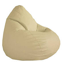 Крісло - груша бежевого кольору від 60 х 90 до 100 х 140 см Pear