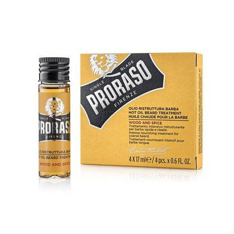 Олія для бороди Proraso Hot Wood & Spice Beard oil 4 х 17 мл, фото 2