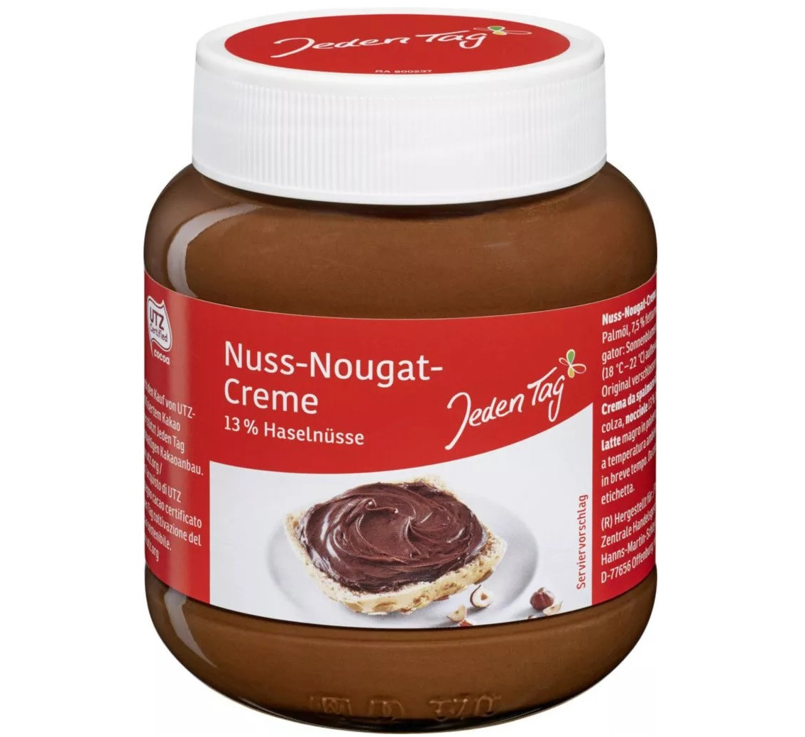 Шоколадна паста Nuss-Nougat Creme Jeden Tag 400 г Німеччина