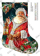 Заготовка для вишивки новорічного чобітка 3524Ч Свято наближається