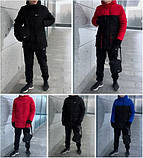 Куртка парку зимова чоловіча з капюшоном чорна Київ, фото 4