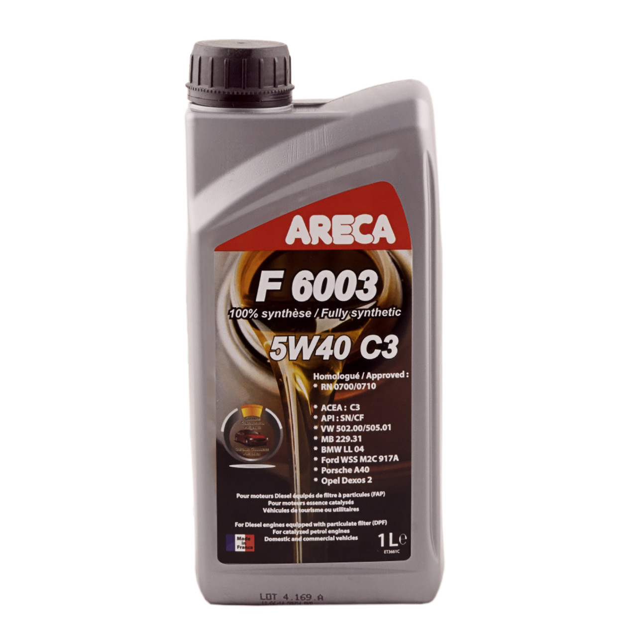 Areca F6003 5W-40 C3 1л (030C0001000)