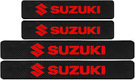 Защитная пленка на пороги и багажник авто (4 шт) Carbon Fiber Suzuki