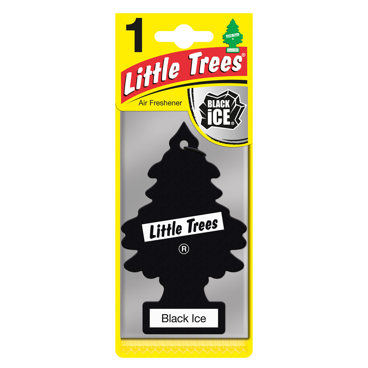 Ароматизатор повітря Чорний лід Little Trees Black Ice ялинка 78092