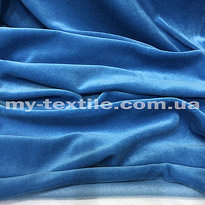 Трикотаж Велюр натуральний хб Туреччина 180 см Блакитний Ломінтин