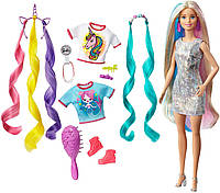 Кукла Барби фантастические образы Barbie Fantasy Hair Doll, Blonde, with 2 Decorated Crowns