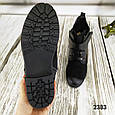 Жіночі зимові чорні замшеві черевики на хутрі в класичному стилі, фото 4