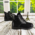 Жіночі зимові чорні замшеві черевики на хутрі в класичному стилі, фото 8
