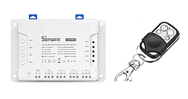 SONOFF 4CH R3 PRO DIY. Wifi реле часу. Сухі контакти 4х-канальний 10A 2200W 2.4 Ghz з пультом управління