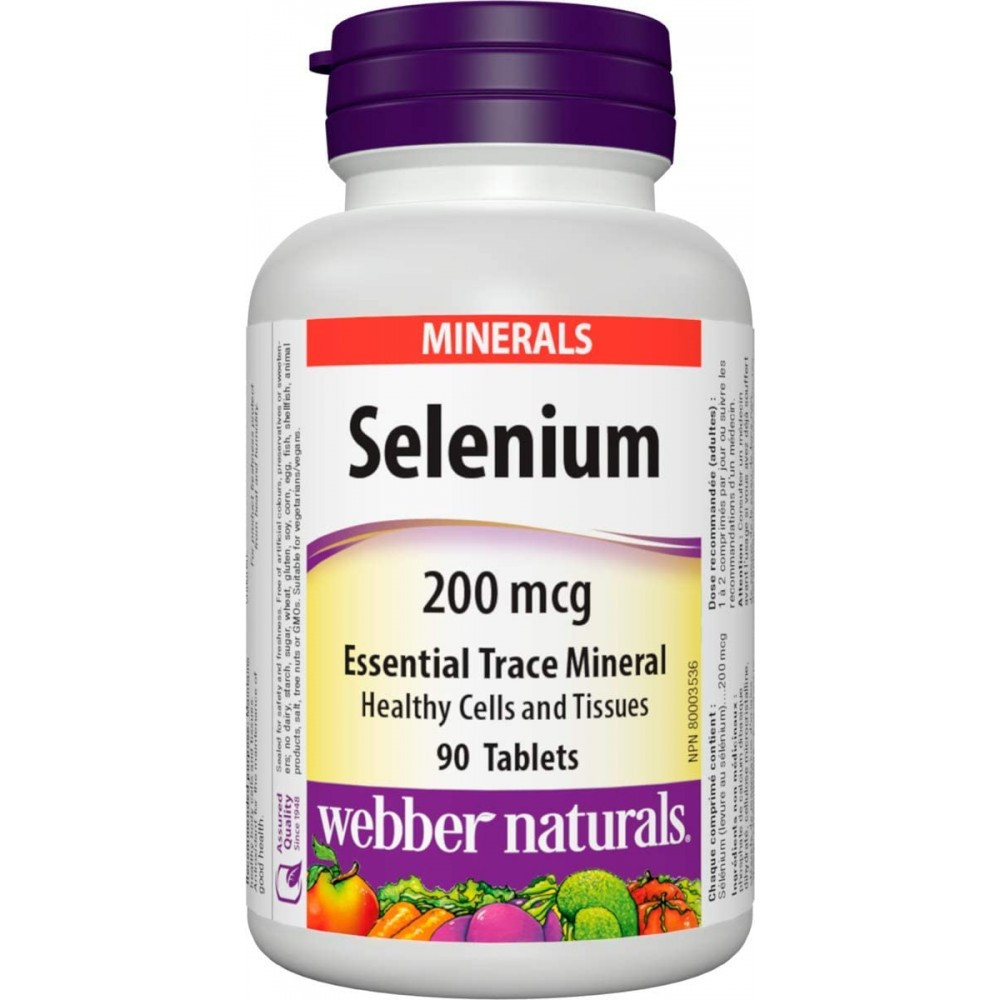 Витамины Webber Naturals - Selenium 200mcg (90 tablets), фото 1