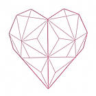 Настінний органайзер Мудборд Серце (moodboard) рожевий серце, фото 2