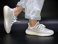 Кроссовки унисекс светло серые Adidas Yeezy 350 Grey. Кроссы мужские и женские Адидас Изи 350 беговые 42