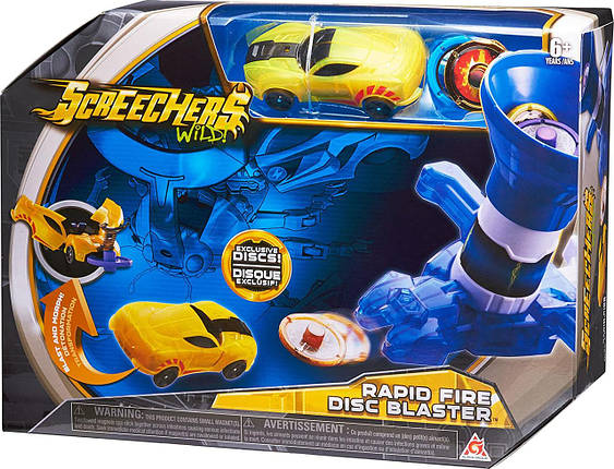Пускач дисків Скричерс / Screechers Wild - Rapid Fire Disc Blaster Оригінал США, фото 2