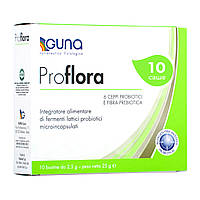 Proflora (GUNA, Италия). 10 саше, 25 г. 2 млрд живых пре- и пробиотиков для баланса микробиоты