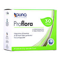 Proflora (GUNA, Италия). 30 саше, 75 г. 2 млрд живых пре- и пробиотиков для баланса микробиоты