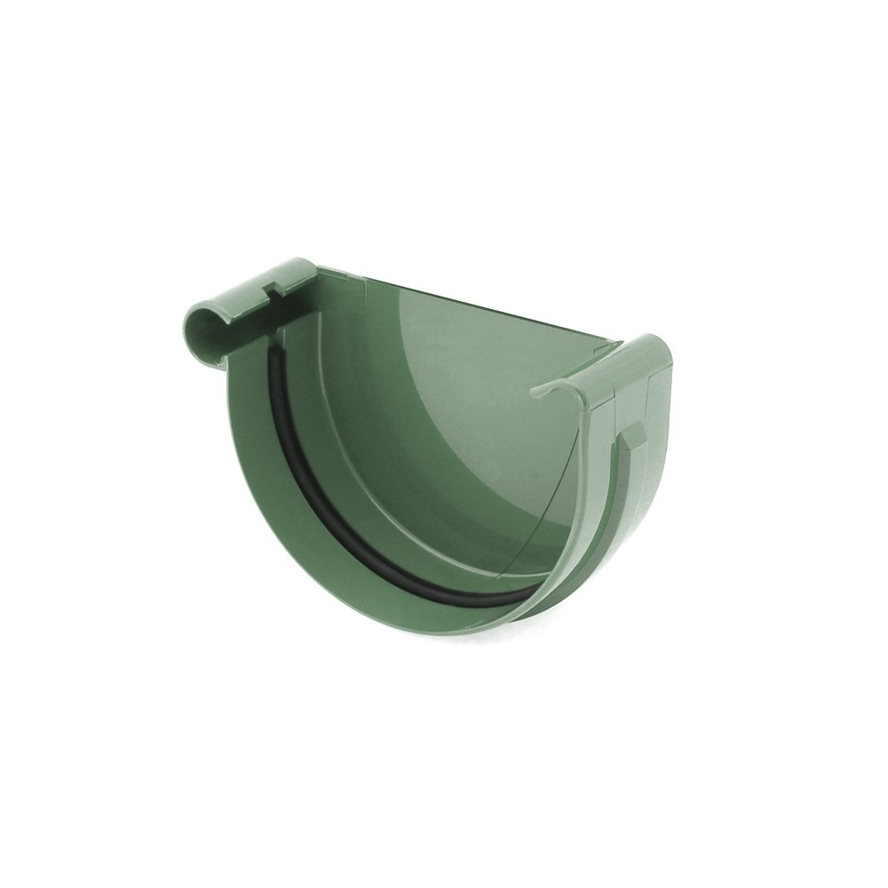 Заглушка ринви ліва 125 мм BRYZA Бриза ПВХ зелений 6020