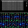 Гірлянда штора 3x3 м 300 LED жовтий, зелений, синій, червоний, фото 3