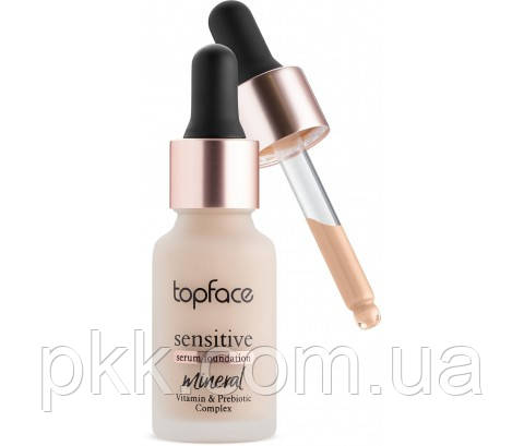 Тональная основа для сухой и чувствительной кожи Topface Sensitive Mineral PT565 № 01 Rose Vanilla Розовый - фото 1 - id-p1178538400