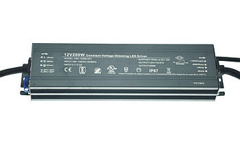 Блок живлення імпульсний PROLUM Slim 200 W 12 V (IP67, 16,7 А) Series "WPS"