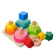 Розвивальний набір Геометрика MD 1190 дерев'яний, фото 2