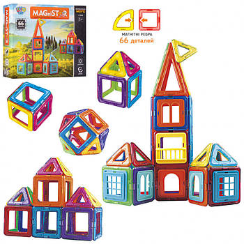 Дитячий магнітний Конструктор LT7002, 66 деталей