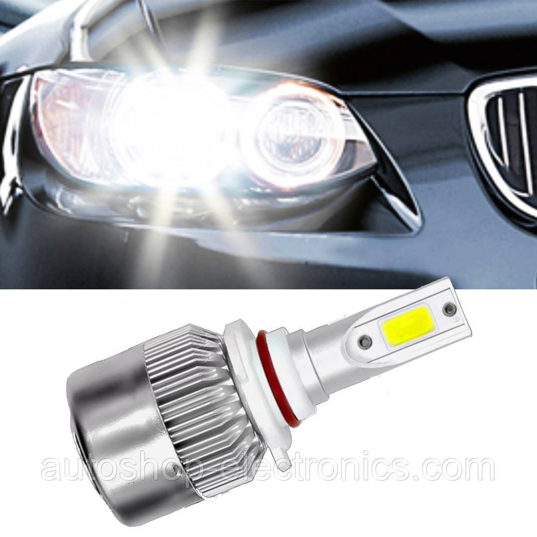 Світлодіодні LED лампи в фари автомобіля H11, Світлодіодна лед лампа COB 6000K 8-48V, LED лампи головного світла