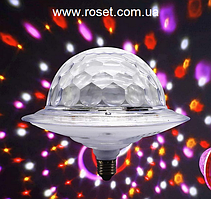 Диско куля з динаміком у патрон LED UFO Bluetooth Crystal Magic Ball E27