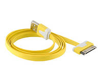 Кабель для Apple різні кольори USB/30mm/1м:Жовтий