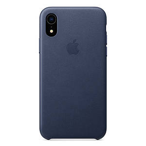 Чохол накладка на iPhone XR Leather Case midnight blue