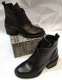 Dolce Gabbana Жіночі лакові черевики, черевики на шнурівці, зі змійкою середній каблук. Демисезон, фото 6