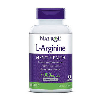 Амінокислота Л-аргінін Natrol L-Arginine 3,000 mg (90 tab)